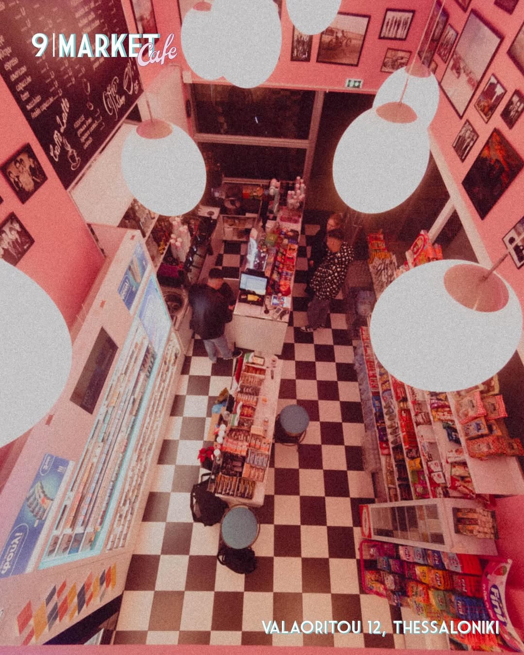 9 Market Cafe εσωτερικό κατάστημα Βαλαωρίτου