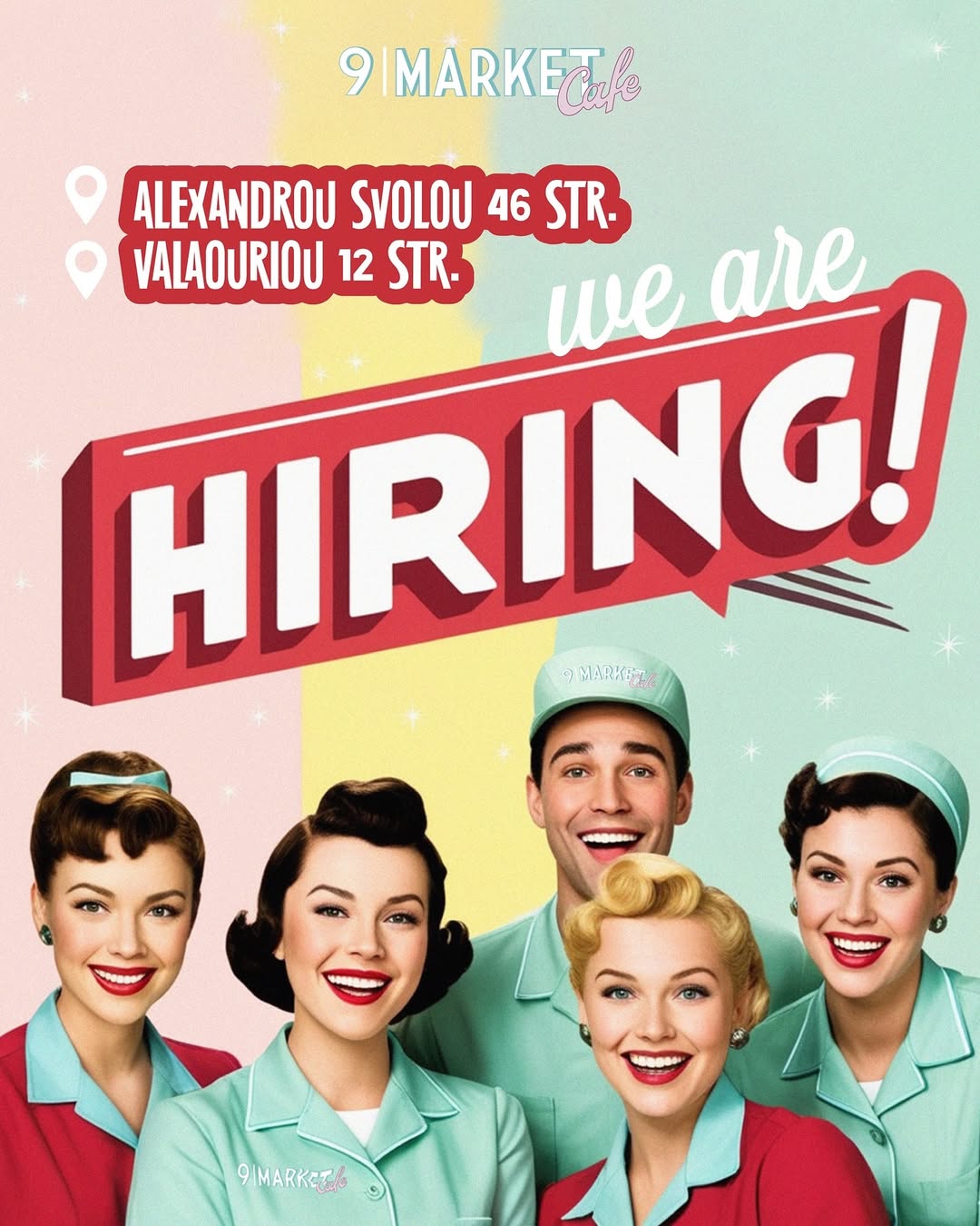 We are hiring — 9 Market Cafe